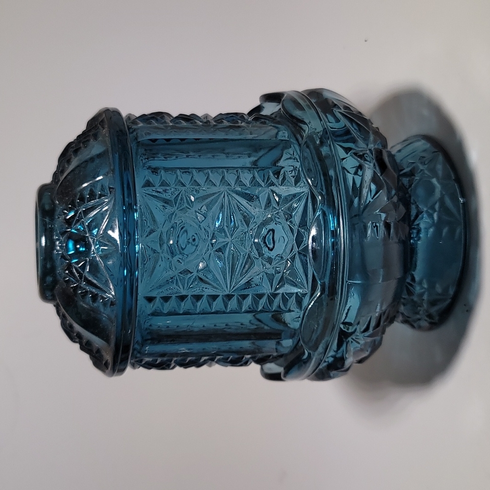 Stars & Bars Vintage Indiana Glass Fairy Lamp